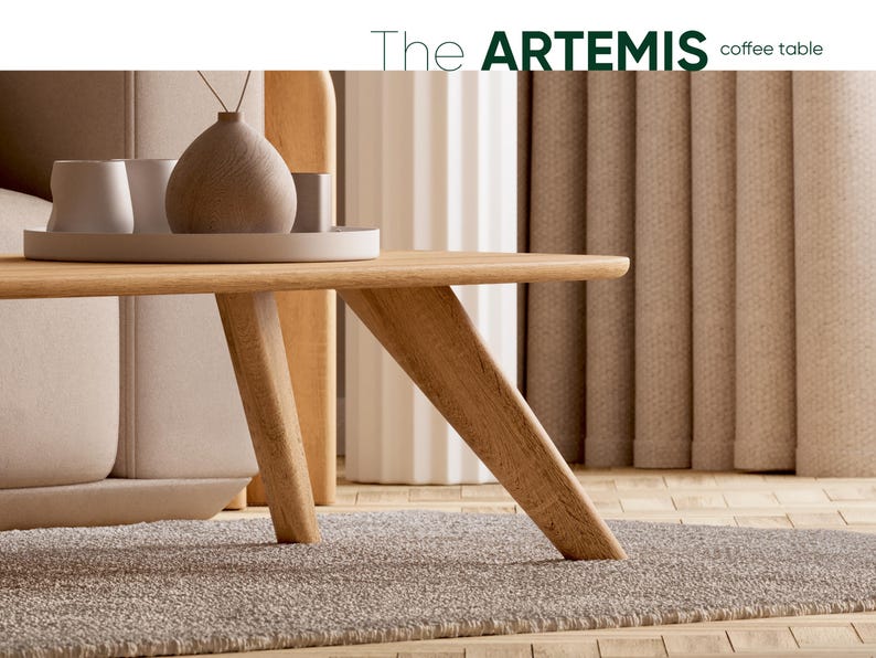 Solid Oak Coffee Table – Modern Minimalist Scandi Design - Etsy