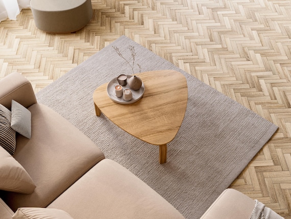 Coffee Table - Solid wood coffee table - Unique coffee table - Pebble coffee table - Mid-century coffee table - Living room coffee table