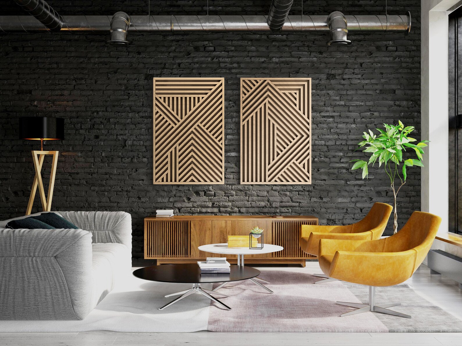 Modern Wood Wall Art Set Wooden Wall Art Abstract Wooden Wall Art Set