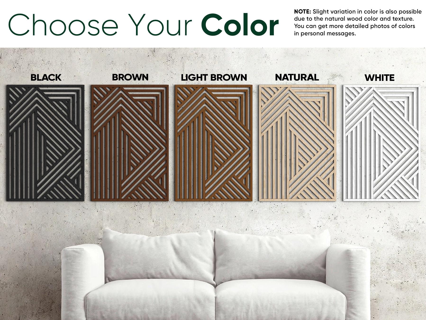 Geometric Wood Wall Art | Modern Wood Wall Art Set