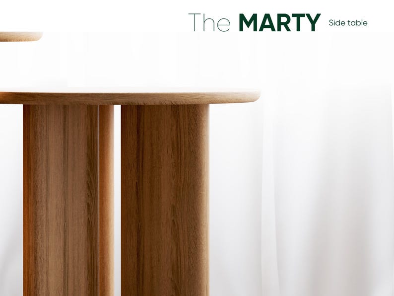 Solid Oak End Table: Modern Minimalist Side Table - Etsy