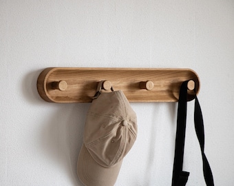 Wooden Wall Hanger - Modern Wall hanger - Oak coat rack - Minimalist wall hook - Scandinavian entryway hanger - Entryway wall rack