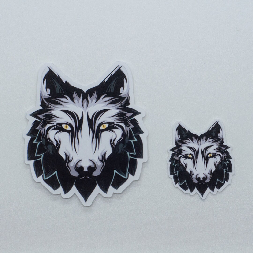Wollo Sticker Stickers White Wolf - Etsy