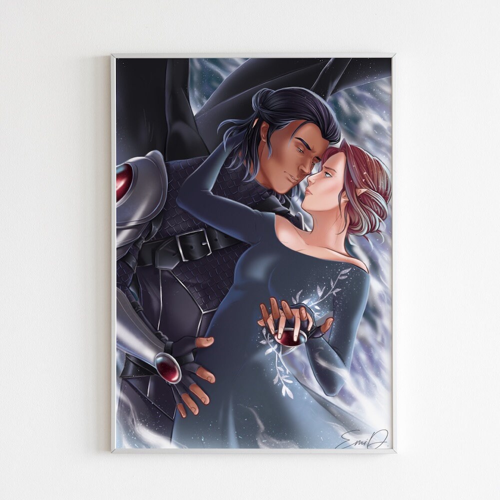 Fine Art Print A4 / A3 Illustration ACOTAR - Nesta & Cassian