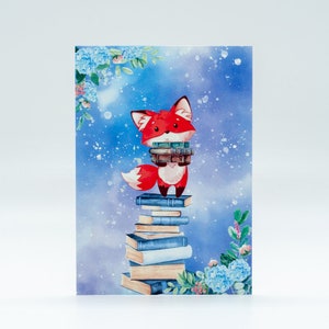 Carte postale renard livresque