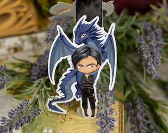 Magnetic Bookmark XXL Fourth Wing - Xaden with Sgaeyl