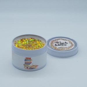 Candle in Tin (White Tin) Book Love