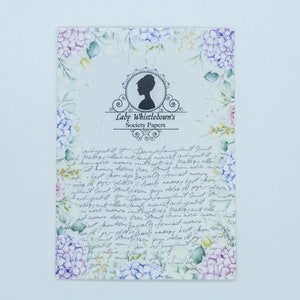 Postcard Bridgerton - Lady Whistledown's Society Papers