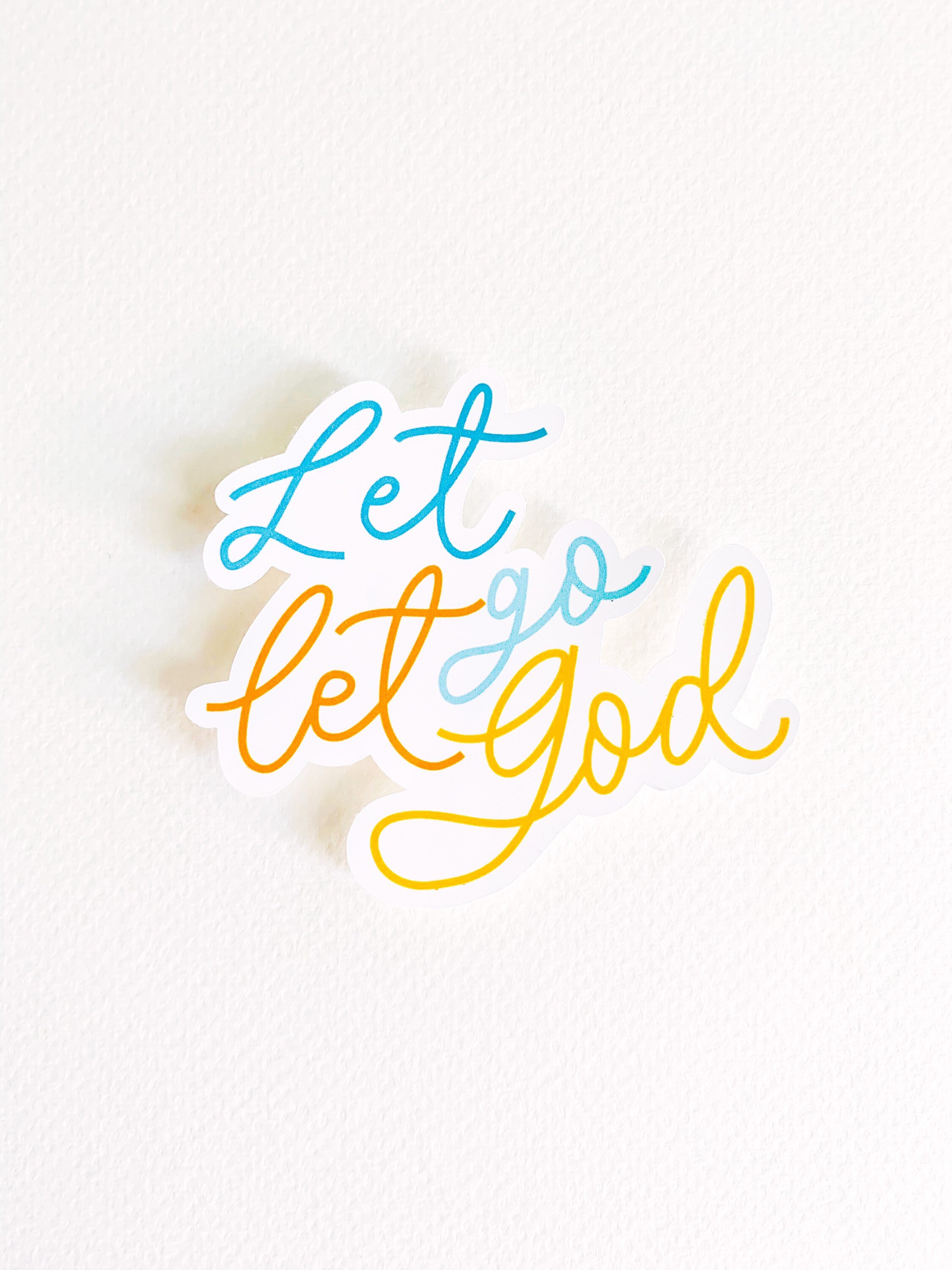 Let Go Let God Sticker: Waterproof Christian Decal - Etsy