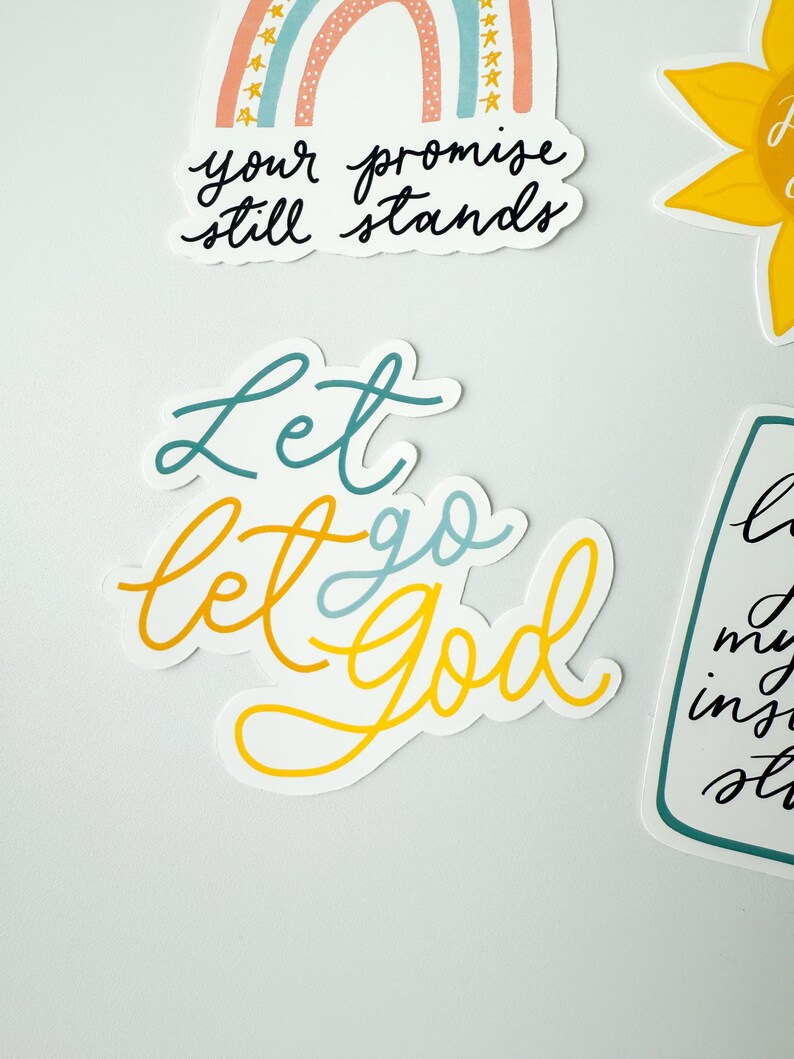 Let Go Let God Sticker: Waterproof Christian Decal - Etsy