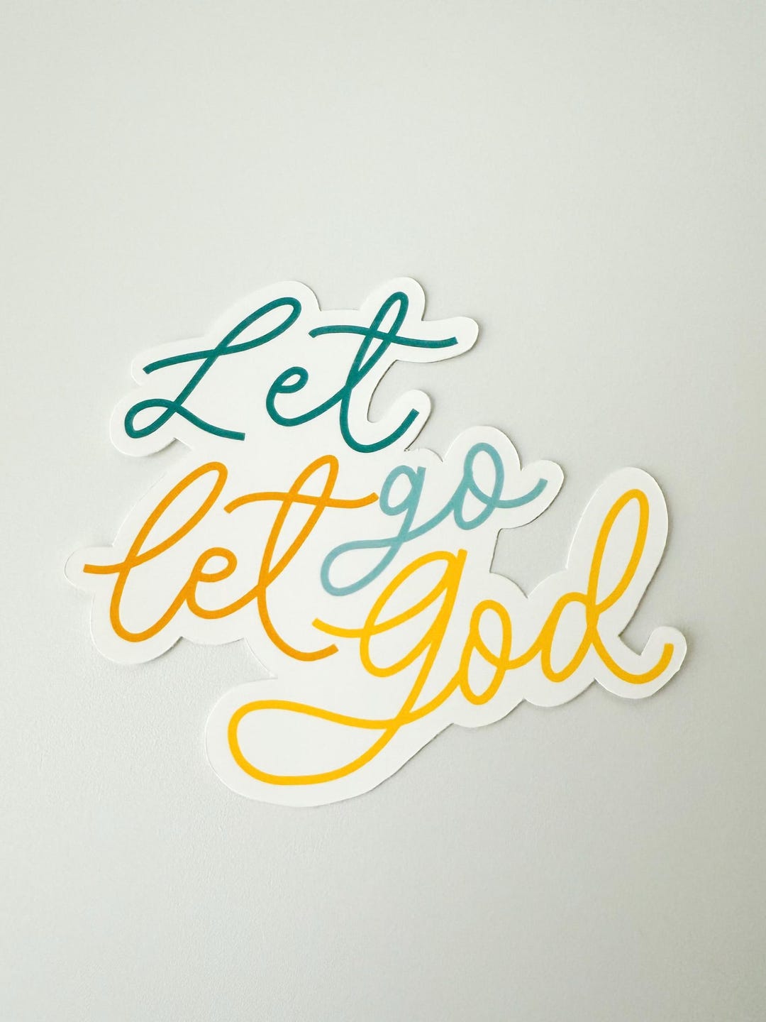 Let Go Let God Sticker: Waterproof Christian Decal - Etsy