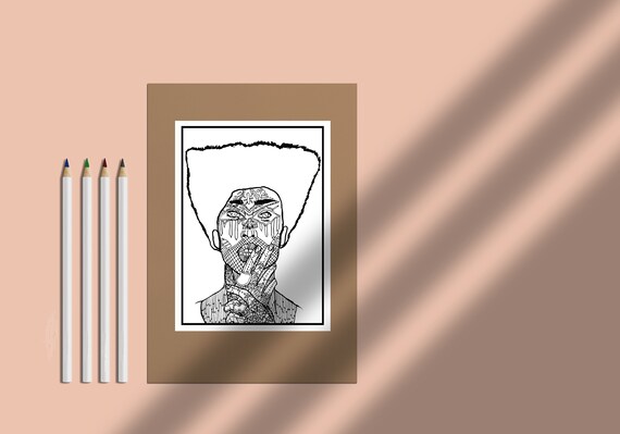 Bold Coloring Page by Coloring Tuesday | Etsy