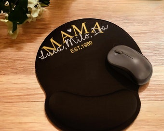 Personalisiertes Mauspad Mousepad Geschenk Papa Mama ergonomisch