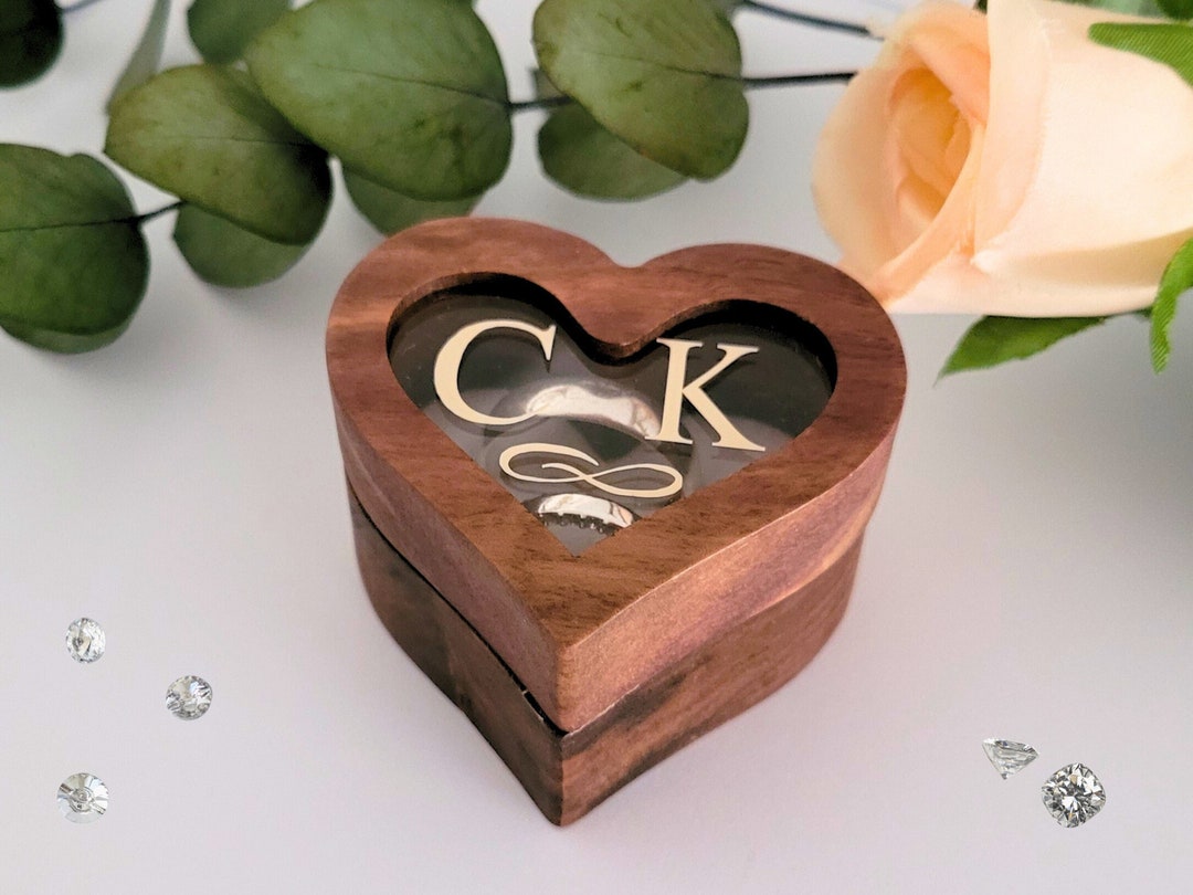 Ringbox personalisiert Holz Hochzeit Herz Ringkissen Etsy.de