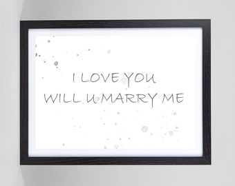 Marry Me Poster Etsy