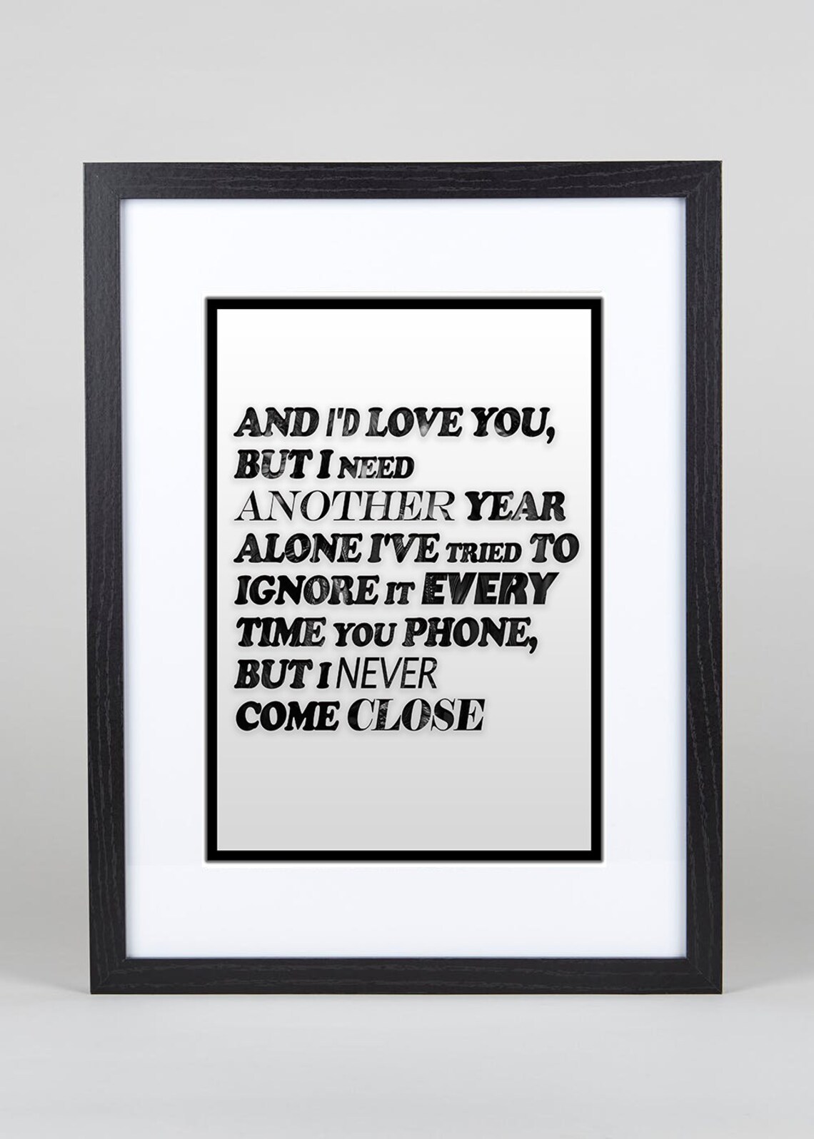 Catfish and the Bottlemen 7 Lyrics Print Poster Wall Art Decor Etsy