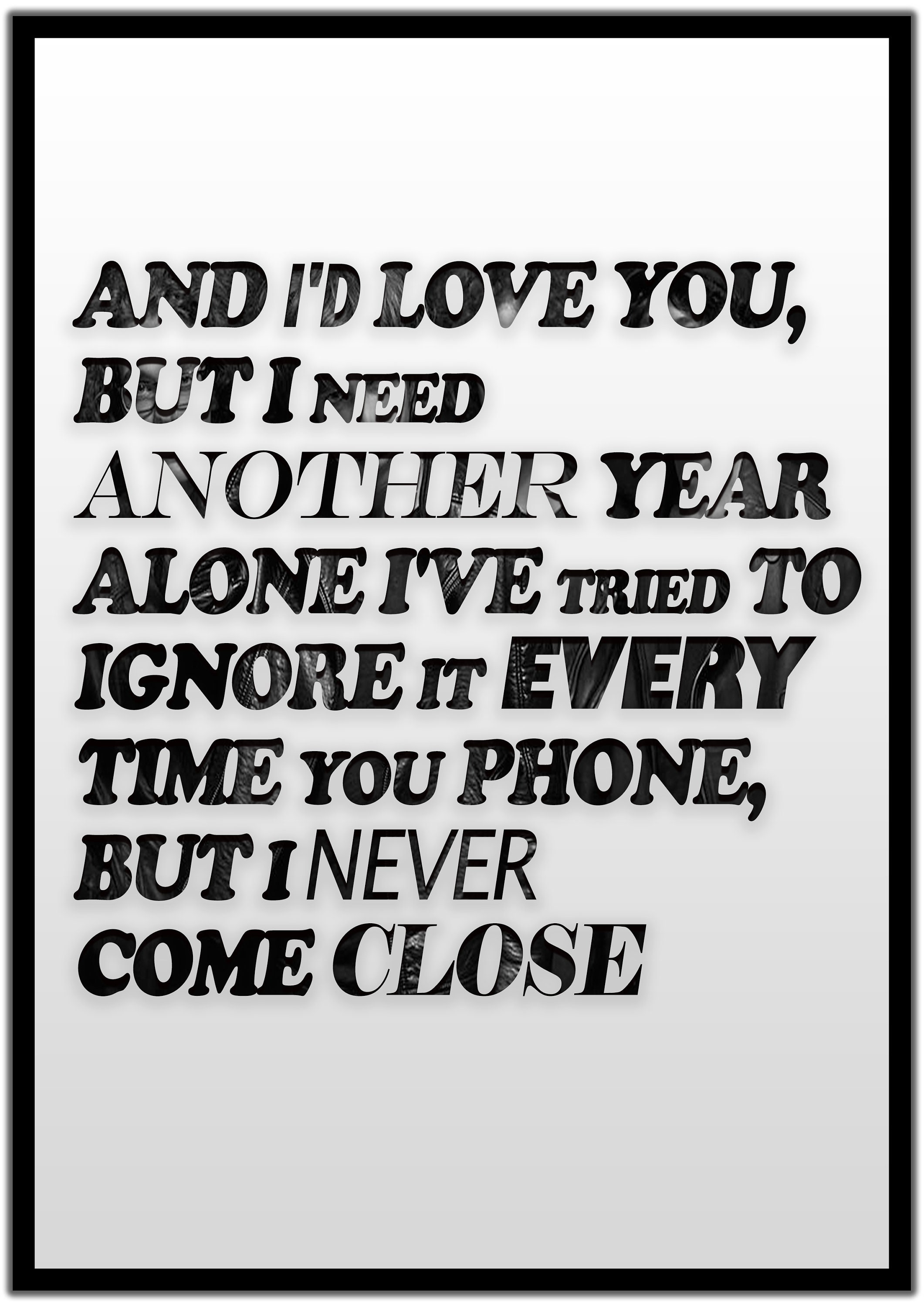 Catfish and the Bottlemen 7 Lyrics Print Poster Wall Art Decor Etsy