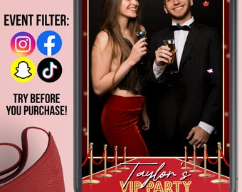 Red Carpet Snapchat lenses, Movie instagram filter, grand tiktok effects, filters for wedding, birthday, event, party - Customise detail