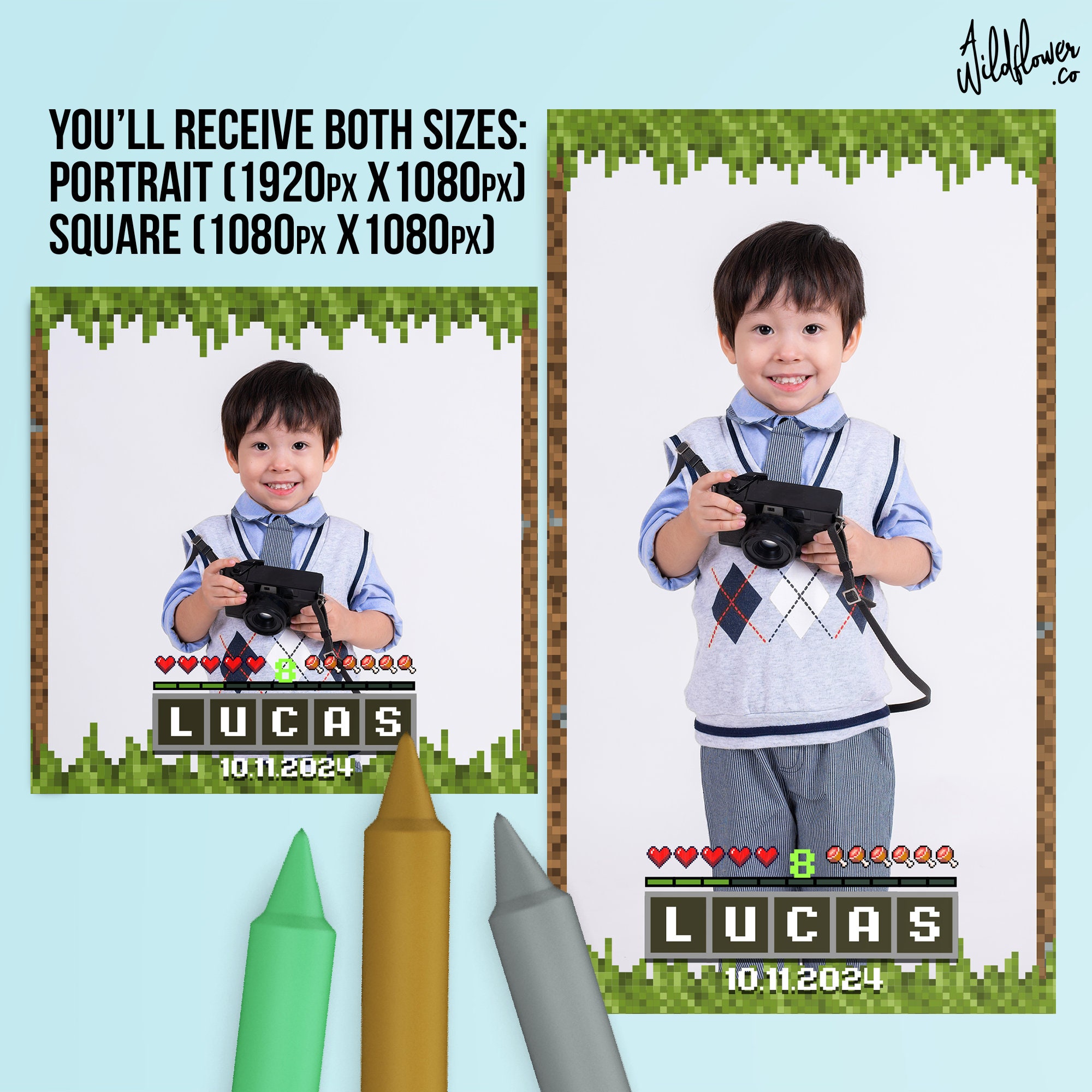 Mine Craft 360 Photo Booth Template, Filter, Video Game Snapchat ...