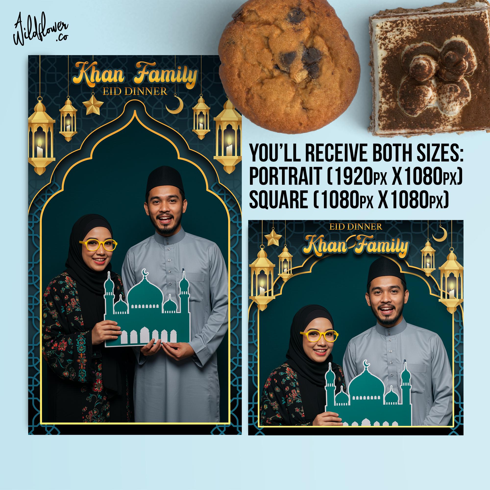 Overlay Hari Raya Eid 360 Photo Booth Template, Hari Raya Overlay, Frame for Wedding ...