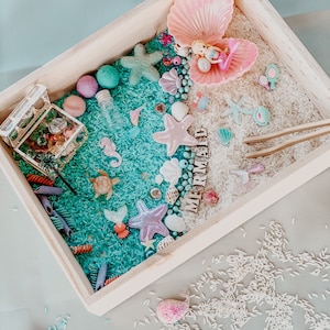 Mermaid lagoon-Ocean-Beach sensory bin kit box
