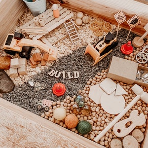 Little Builder- Construction- Trucks Sensory bin kit