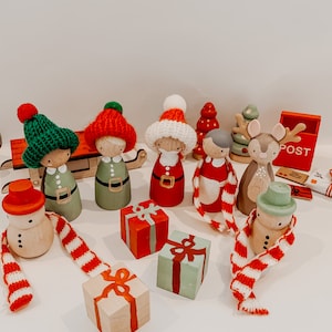 Christmas collection: traditional Christmas peg dolls and wooden toys image 1