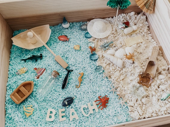 Beach ocean sea summer sensory bin kit