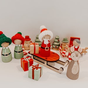 Christmas collection: traditional Christmas peg dolls and wooden toys image 2