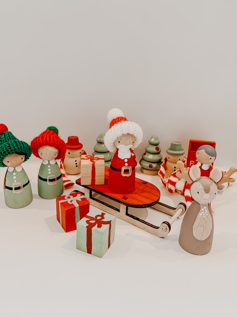 Christmas collection: traditional Christmas peg dolls and wooden toys image 2