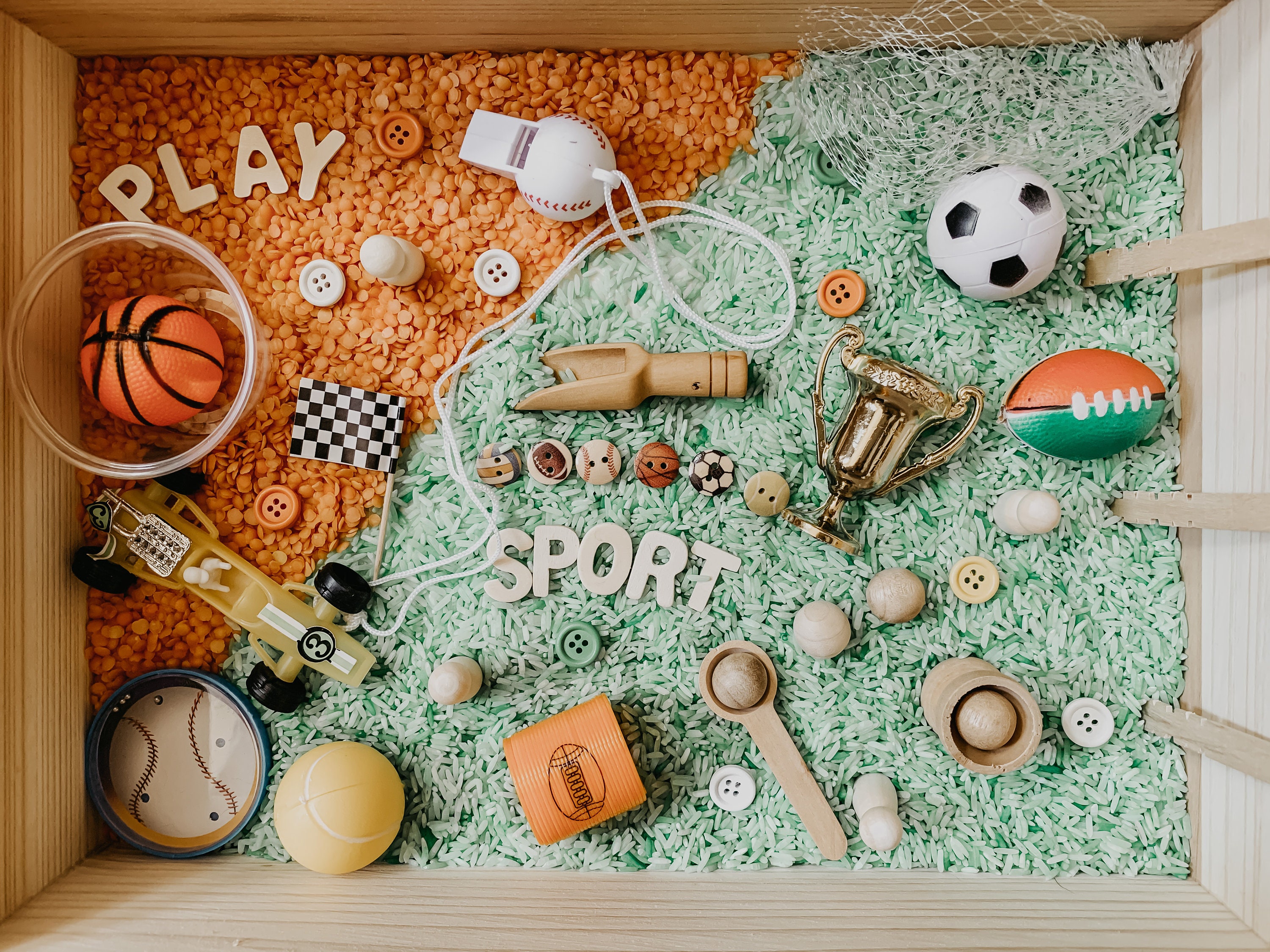 Sports Balls Sensory Bin Etsy