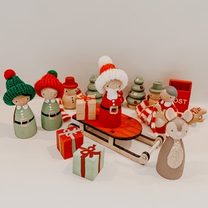 Christmas collection: traditional Christmas peg dolls and wooden toys image 3