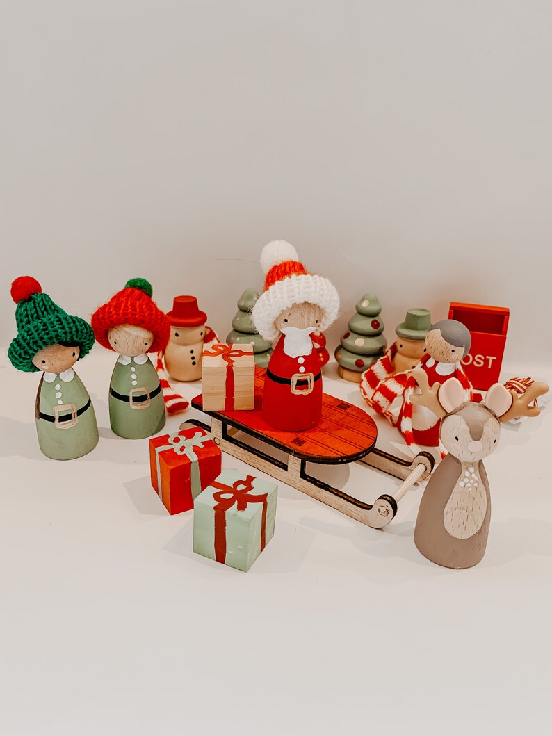 Christmas collection: traditional Christmas peg dolls and wooden toys image 3