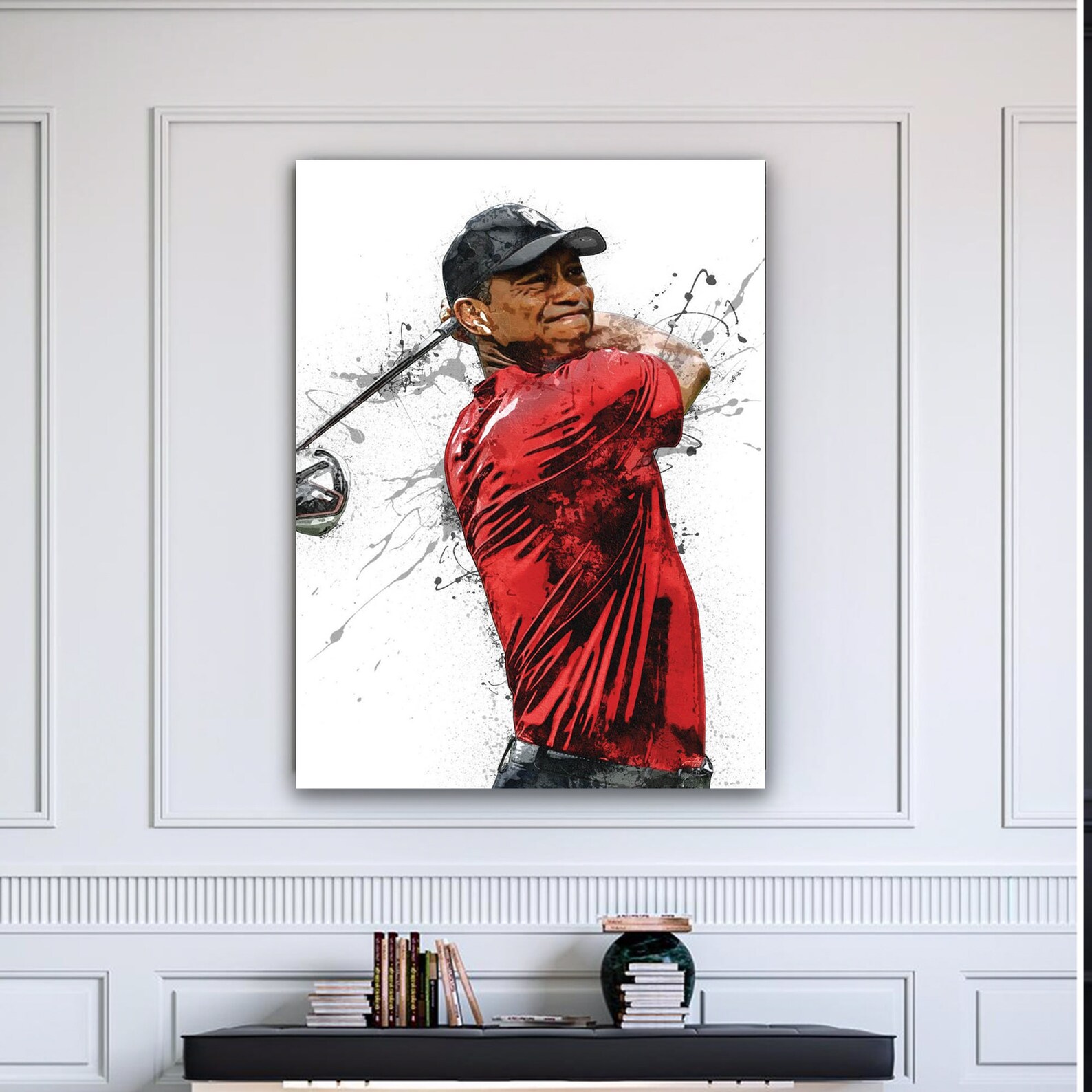Tiger Woods Poster Canvas / Sport Art Print / Golf Art / Wall | Etsy