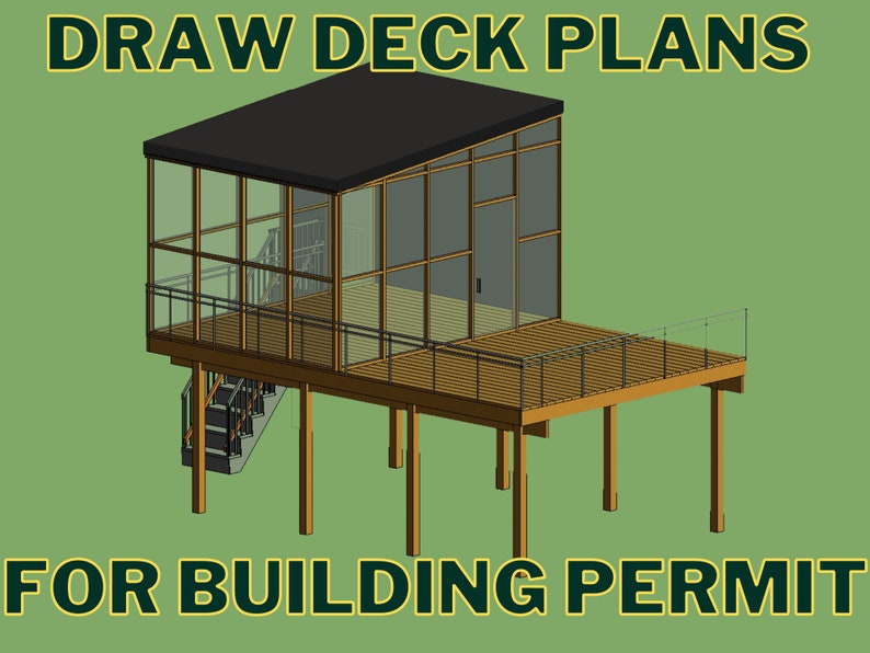 I Will Draw Deck Plans For Building Permit Customize Deck Etsy Canada