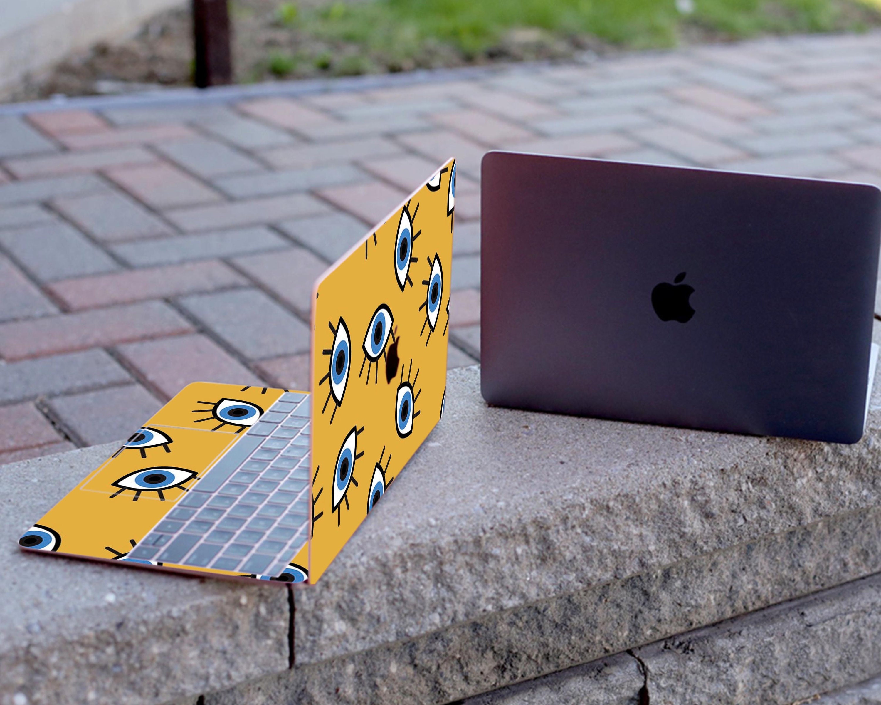 Yellow sticker Macbook Vinyl Decal Macbook 11 13 15 inch Mac Etsy
