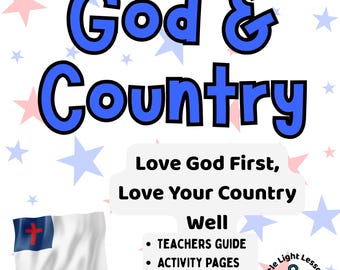 God & Country Bible Lesson Pack for Kids | Christian Patriotism Activity | Sunday School Printable | Acts 5:29 Lesson