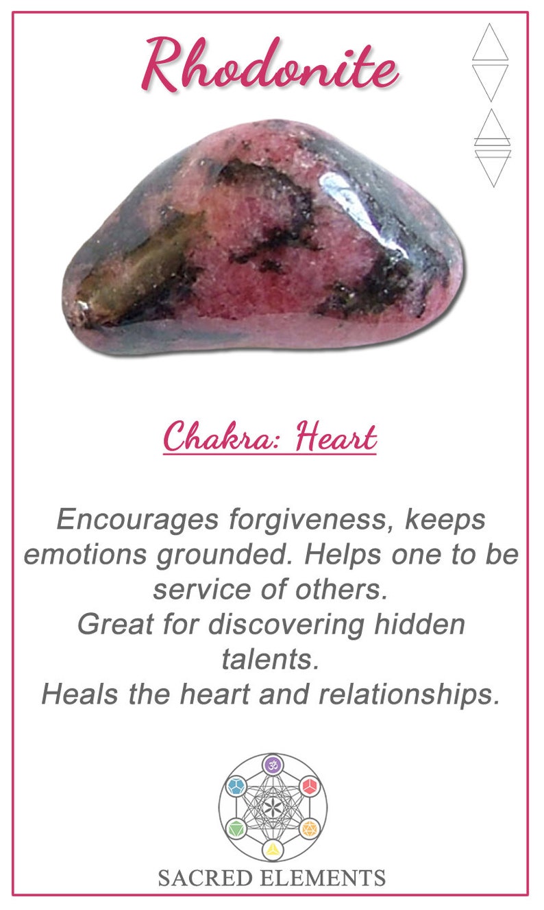 Rhodonite Bracelet Stone for Grounding Heart Chakra - Etsy