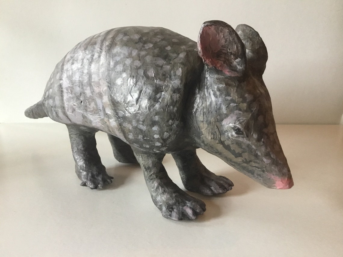 Armadillo Made of Papiermâché Etsy