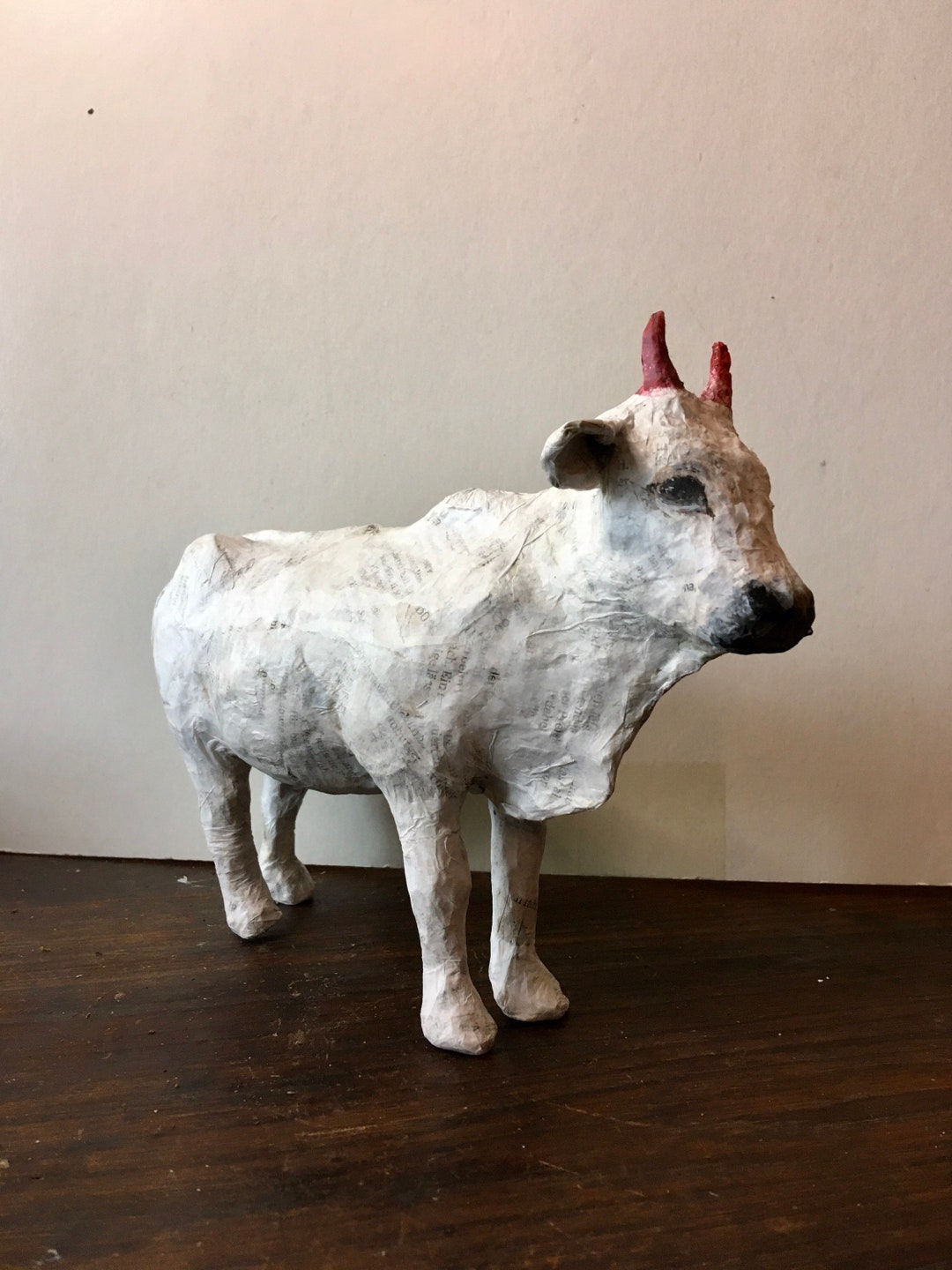 Indian Cow Made of Paper Mache Etsy