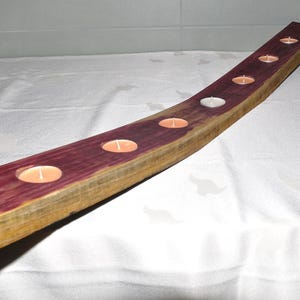 Advent Candle Holder, Reclaimed Oak Rustic Christmas Decor, Wooden Tea Light Candle