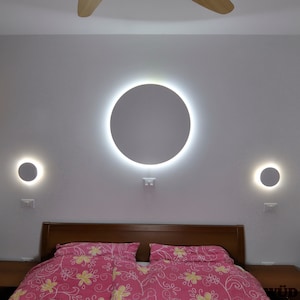 Applique en bois, applique murale en bois ronde, applique murale en bois ronde, lampe minimaliste, applique murale enfichable, applique murale en bois