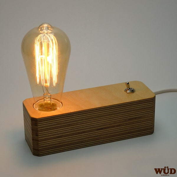 Nightstand lamp base E26/E27, Plywood lamp, Lamp body E26/E27, Handmade lamp base, Wooden light, Table lamp holder, Bedside lamp , Wood lamp