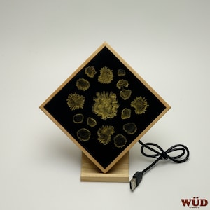 Epoxy Resin Wireless Charger: Handmade Birch Wood QI Charging Pad