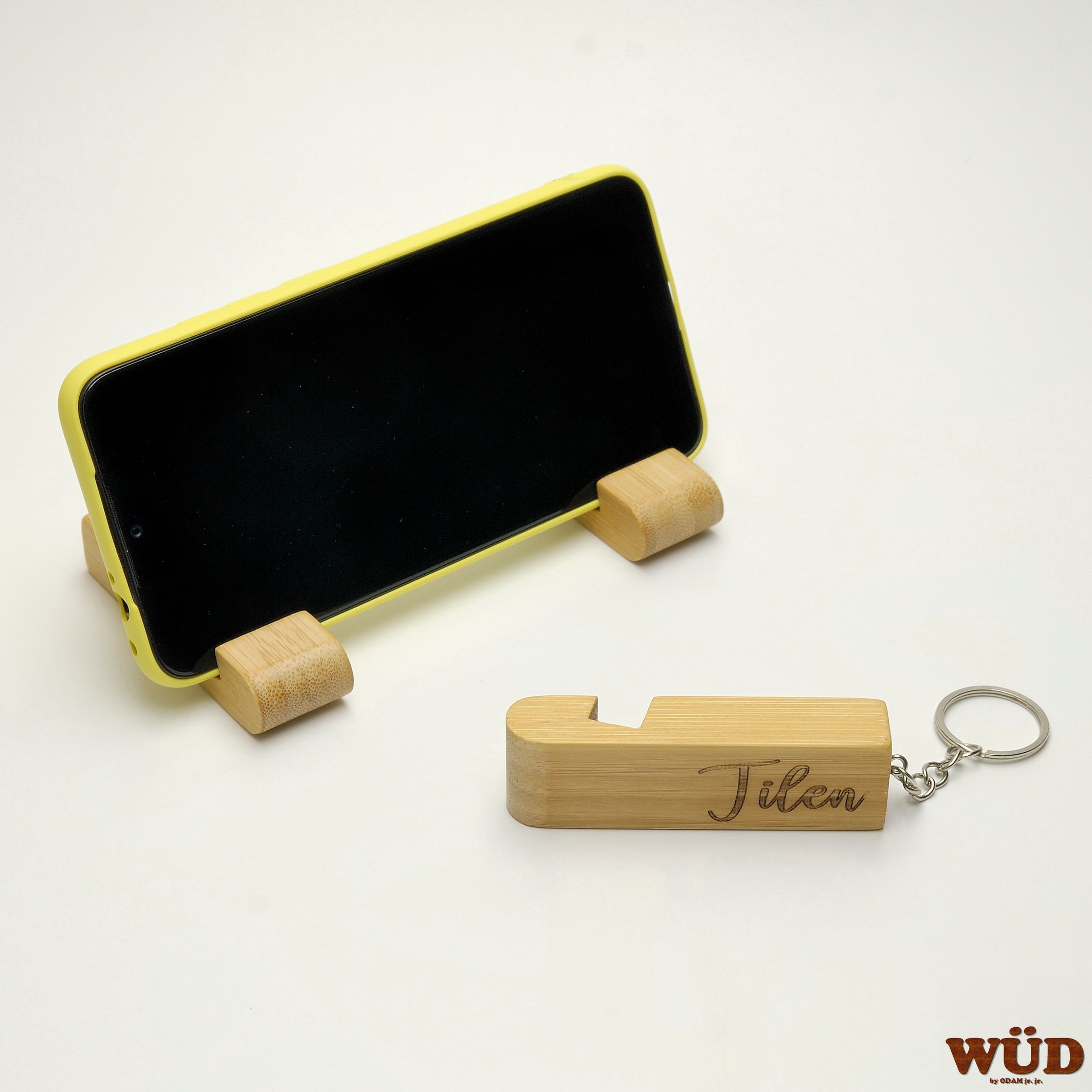 Personalized phone stand and keychain Handmade Keyring Etsy