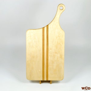 Handmade Maple & Walnut Cutting Board: Charcuterie Cheese Board