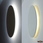Up Down Light Round Wood Sconce Led Wall Lighting Minimalist Lamp ...
