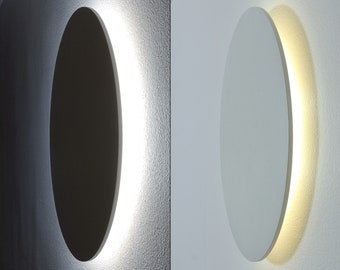 Pair of Round Wood Wall Sconces: Minimalist Plug-In Lamps