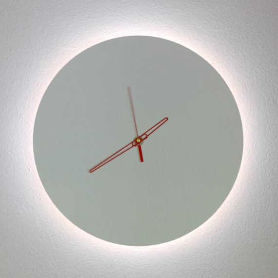 Round Wooden Wall Lamp Clock: Minimalist Sconce Lighting