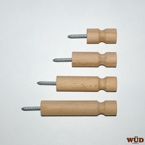 Wood peg hook, Wood clothes hanger, Wall hook, Diameter is 0.8 &quot; / 20 mm, Single hook, set of 3 or set of 5 hooks, Wall mounted coat hanger